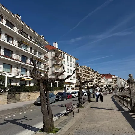 En 1ª Linea De Playa Silgar Con Vistas Al Mar Y Parking Privado Lägenhet