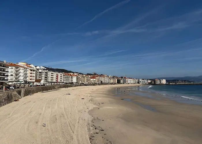 Lägenhet En 1ª Linea De Playa Silgar Con Vistas Al Mar Y Parking Privado *