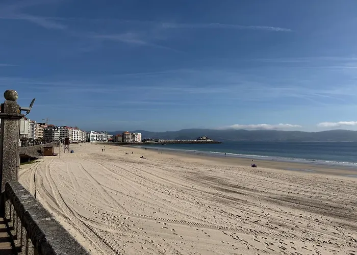 En 1ª Linea De Playa Silgar Con Vistas Al Mar Y Parking Privado Lägenhet